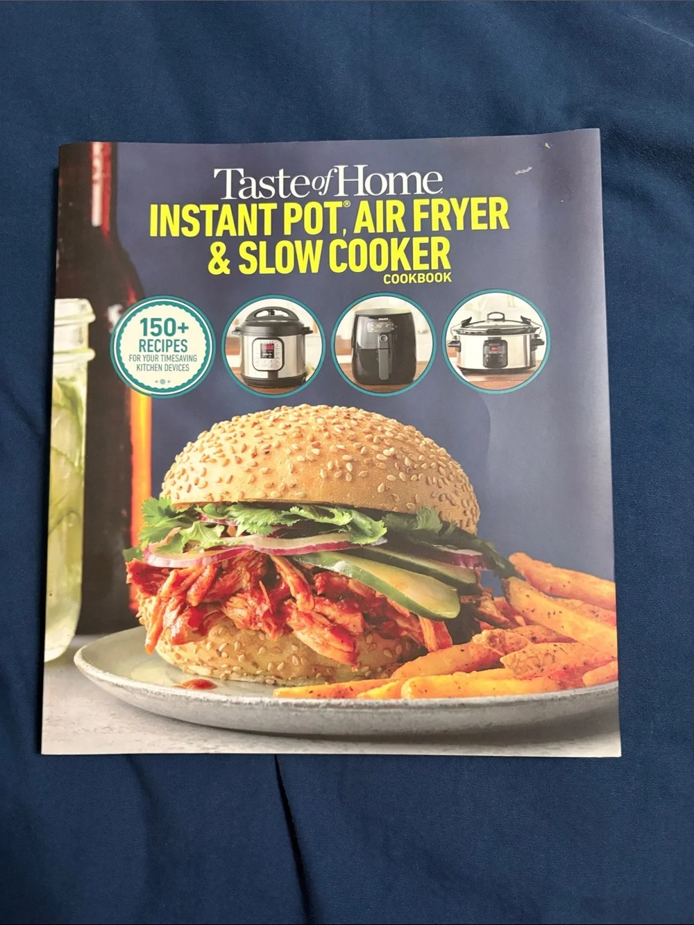 Taste of Home Cookbook - Navy & Yellow Cover Featuring Comfort Recipes